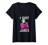 Batman Classic TV Series Joker Got Jokes T-Shirt avec Col en V