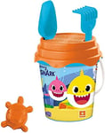 Mondo Toys - BUCKET SET + WATER CAN BABY SHARK - Seau 17 cm avec cruche pour eau - Jouet de plage (6 pièces) pour enfants - 28643