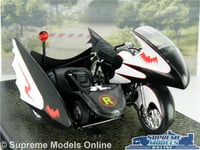 BATMAN BATCYCLE MODEL BIKE CLASSIC TV SERIES 1:22 SCALE AUTOMOBILIA BATMOBILE K8