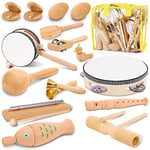 Jojoin Jouet Bebe Instrument de Musique Enfant - Instrument de Musique Bebe avec Tambour Xylophone - Jouet Enfant Bebe 1 2 3 4 Ans - Montessori Jeux en Bois pour Enfants 2 3 4 Ans pour Fille Garçon