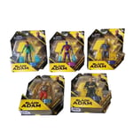 BLACK ADAM • Full Set 5 - Black Adam, Dr Fate, Cyclone Hawkman Atom • 10cm