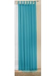 Gardinenbox Rideaux Unicolore Transparent en Voile, de Nombreuses Couleurs attrayantes, 245 x 140, Turquoise, 61000