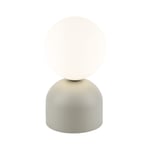 Lampe De Table Petit Parasol H: 21 Cm Ø 12 Cm Beige Métal Verre G9