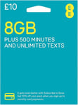 EE Pay As You Go Sim Cards, New Sealed UK retail packs 8GB data 10% off top ups