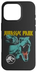 Coque pour iPhone 16 Pro Jurassic World T-Rex Rock Band Distressed Logo