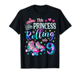 Roller Skate 9th Birthday Shirt 9 Year Old Girl Party T-Shirt