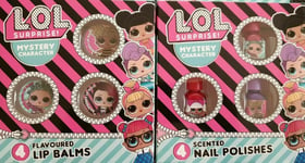 Lol Surprise 4x Lip Balm And 4 X Nail Polish Set Birthday Gift Set