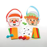 Baker Ross Kits de Couture Sac en Papier de Noël (Paquet de 4) - Loisirs créatifs de Noël pour Enfants