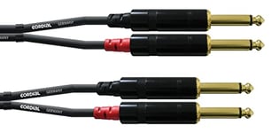CORDIAL CABLES Câble audio double jack mono 1,5 m CÂBLES AUDIO Essentials Jack