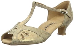 Diamant Chaussures de Danse pour Femme Salon, Marron Bronze Magique, 37 1/3 EU