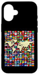 iPhone 16 252 Flags,World Flags,World map with flags. Case