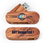 MEINAMI Clé USB 4Go 25 Pièces Forme de Bois Clef USB Personnalisée USB 2.0 Mémoire Sticks