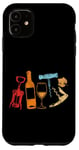 iPhone 11 Sommelier Wine Drinking Tasting Retro Corkscrew Wine Opener Case