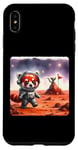 Coque pour iPhone XS Max Red Panda Astronaute Exploring Planet. Alien Rock Space