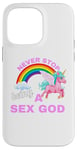 iPhone 14 Pro Max Fun Graphic-Never Stop Being A Sex God Case