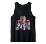 Trump 24 Hippo Moo Deng and Cat Back the Campaign Tank Top