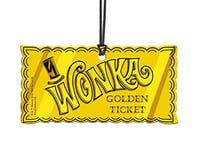 Willy Wonka and the Chocolate Factory – Golden Ticket – Charlie - 4.5” X 2.5” Ticket-Shaped Hanging Acrylic Decoration – Perfect for Gifting and Collecting