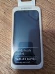 GENUINE SAMSUNG GALAXY A6, WALLET PHONE COVER IN BLUE, INSIDE POCKET