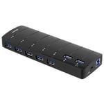 Hub DELTACO 7xUSB 3.0 svart