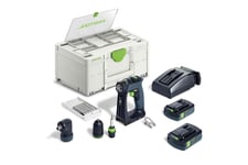 Skruvdragare/borr Festool CXS 18 C 3,0-Set 18 V; 2x3,0 Ah batt.