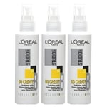 3 x L'Oreal Studio Line Go Create Sculpting Spritz 150ml