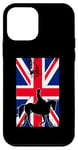 iPhone 12 mini Equestrian UK Flag United Kingdom Horse Silhouette Case