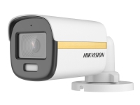 Hikvision Turbo HD with ColorVu DS-2CE10DF3T-FS - Övervakningskamera - kula - dammtät/vattentät - färg (Dag&Natt) - 2 MP - 1080p - M12-montering - fast lins - ljud - kabelanslutning - komposit, AHD, CVI, TVI - DC 12 V