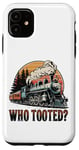 Coque pour iPhone 11 Who Tooted for a Train Lover & Locomotive Lover