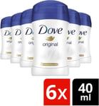 Dove Original Anti-Perspirant Deodorant Stick (Pack of 6 x 40ml)