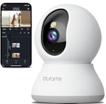 blurams Pet Camera 2K, Indoor Camera, Dog Camera, 360° Home Security Camera, WiFi Baby Monitor, Night Vision, Motion Tracking, 2-Way Talk, Cloud&SD, APP Control, Works with Alexa(2.4GHz Only)