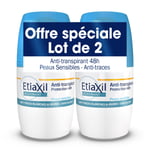 Déodorant 48h Peaux Sensibles Etiaxil - Les 2 Roll-on De 50ml