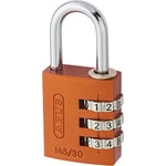 ABUS Cadenas à combinaison 145/30 Orange - Cadenas pour valises, casiers et bien d'autres choses encore. - Cadenas en aluminium - code numérique réglable individuellement - niveau de sécurité 3 ABUS