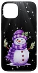 iPhone 13 Snowman Purple Christmas Tree Carrot Nose Scarf Winter Case