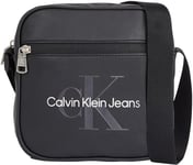 Calvin Klein Jeans Homme Sac à Bandoulière Monogram Soft Camera Bag Petit, Noir (Black), Taille Unique