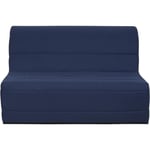 Banquette BZ 140x190 - Tissu bleu marine - MELISSA