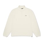 FADED - 1/4 Zip, 100% Cotton, Towelling Sweat  - Cream: XS