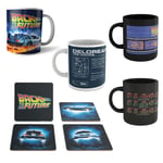 Back to the Future 4x Mugs & Coasters Bundle