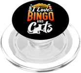 Bingo Player Cat I Love Bingo And Cats PopSockets PopGrip for MagSafe