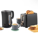 Progress Jug Kettle & 2-Slice Toaster Set 7 Levels Browning Control Black/Gold