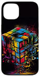 iPhone 13 Rubik Magic Cube Colorful Illustration Graphic Case