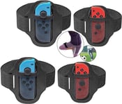 Leg Strap for Nintendo Switch Sports Play Soccer/for Switch OLED Model Ring Fit Adventure Bundle Leg Fixing Band,Adjustable Adults Elastic Sports Strap for Nintendo Switch Sports(4 Pack)