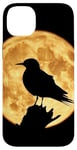 Coque pour iPhone 14 Plus Silhouette de Sterne à ailes blanches Pleine Lune Oiseau Art