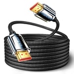 JSAUX 8K HDMI Cable 2.1 Cable 5M, 48Gbps Ultra High Speed Long HDMI Cable, (8K@60Hz 4K@120Hz 144Hz) HDMI Cord, eARC HDR10 HDCP 2.2 & 2.3 3D, Compatible with PS5/HDTV/Xbox/Roku TV/Monitor/Blu-ray