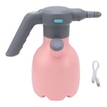 Pulv&eacute;risateur &eacute;lectrique de jardin, aliment&eacute; par batterie rechargeable de 1,5 L, arrosage automatique, brumisateur de plantes portable pour l'ext&eacute;rieur, rose, sans buse pivotante