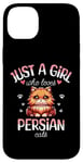 Coque pour iPhone 14 Plus Fille Qui Aime Les Chats Persans Adore Chat Persan