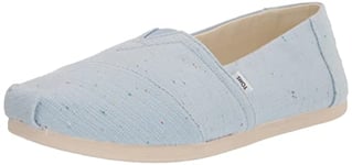 TOMS Women's Alpargata Loafer Flat, Pastel Blue Speckled, 4 UK