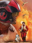 Pyramid International Poe Dameron Art 60 x 80cm Canvas Print, Multi-Colour