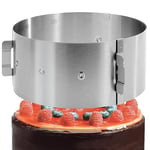 4smile Cercle à gâteau réglable en Hauteur 10 cm – Anneau de Cuisson en Acier Inoxydable réglable – Moule à gâteau indéformable avec Blocage pour la Cuisson et la préparation de gâteaux