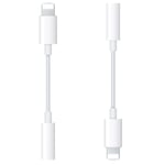 2 Pack Headphone Adapter for iPhone[MFI Certification] 3.5mm Jack Aux Audio Splitter Cable Compatible with iPhone 12/ 12 Pro / 12 Pro Max / 11/11 Pro / 11 Pro Max /X/ XS / XR / 8 / 7 for All iOS