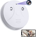 WiFi Mini Spy Hidden Camera Smoke Detector, HD 1080P Hidden Camera WiFi Nanny